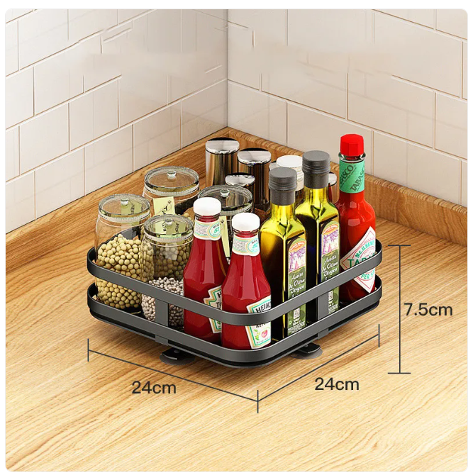 360° Rotating Spice Organizer — Fits Any Cabinet