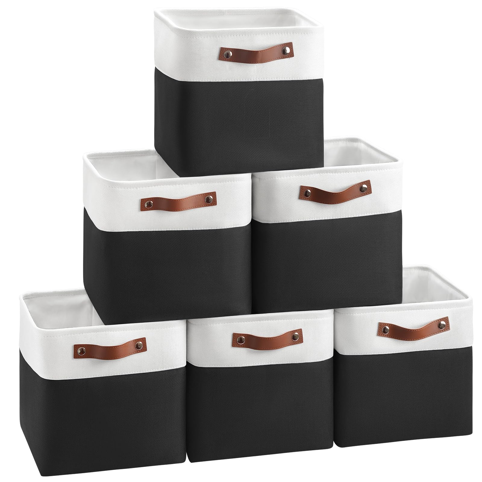 Collapsible Fabric Storage Cubes — Set of 6