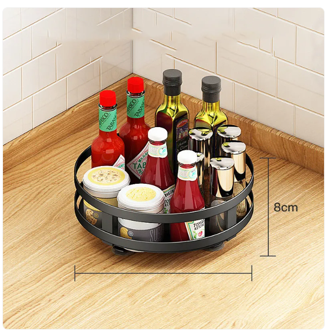 360° Rotating Spice Organizer — Fits Any Cabinet