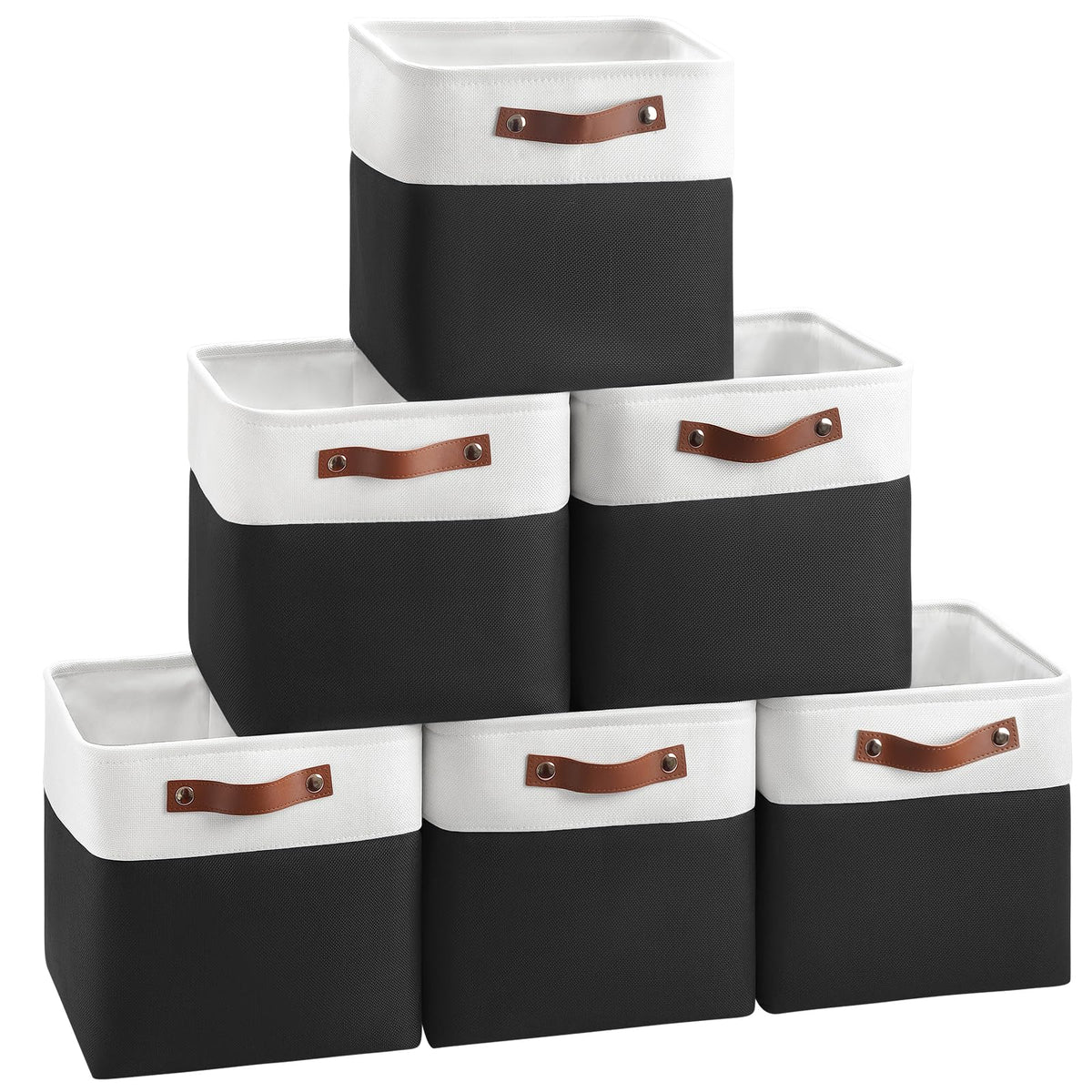 Collapsible Fabric Storage Cubes — Set of 6